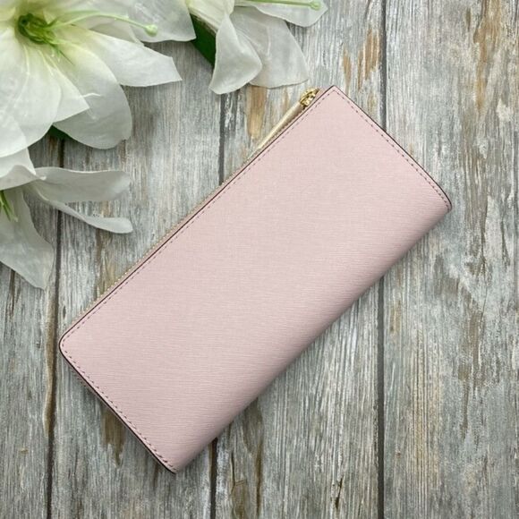 Michael Kors Jet Set Travel Large Saffiano Leather Quarter-Zip Wallet Bag Purse - Picture 3 of 12